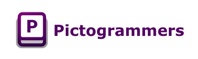 Pictogrammers logo with manipulated wordmark